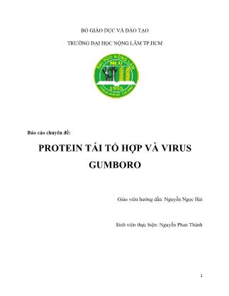Báo cáo Protein tái tổ hợp và virus Gumboro