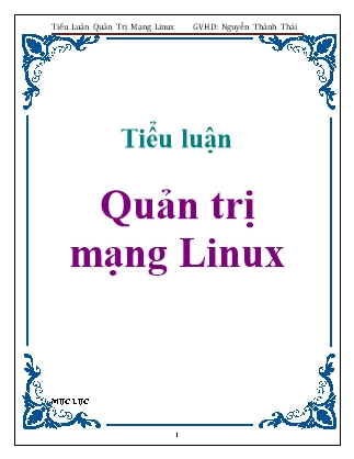 Tiểu luận Quản trị mạng Linux
