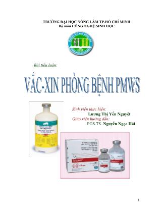 Tiểu luận Vắc-xin phòng bệnh PMWS