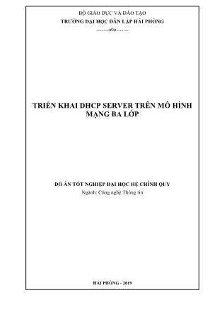Đồ án Triển khai DHCP Server trên mô hình mạng ba lớp