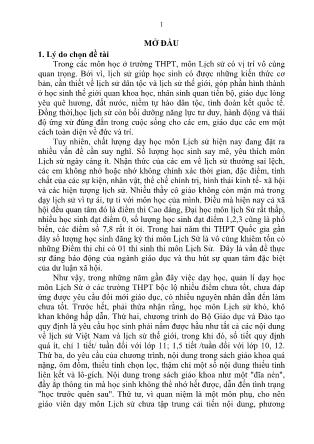 Tóm tắt Luận văn Quản lí dạy học môn Lịch Sử theo hướng phát triển năng lực cho học sinh ở các trường THPT huyện Lạc Sơn, tỉnh Hòa Bình