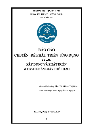 Báo cáo Xây dựng và phát triển website bán giày thể thao