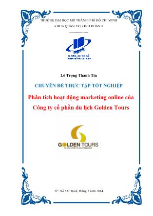 Đề tài Phân tích hoạt động marketing online của Công ty cổ phần du lịch Golden Tours