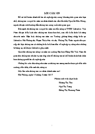 Đồ án Tổ chức thực hiện dịch vụ logistics hàng hóa xuất nhập khẩu tai Công ty trách nhiệm hữu hạn Schenker Việt Nam