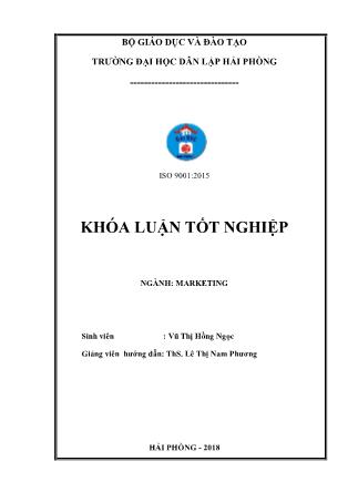 Khóa luận Giải pháp Marketing nhằm mở rộng thị trường cho Công ty TNHH Thương mại và Dịch vụ Toàn Phượng