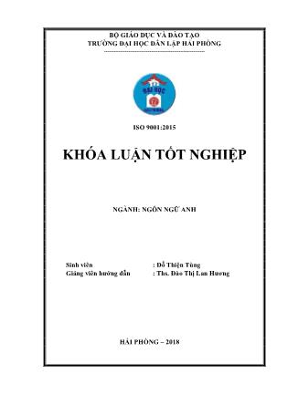 Đề tài A study on the stategies applied in the translation of movie titles from English to Vietnamese