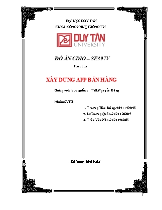 Đồ án Xây dựng app bán hàng