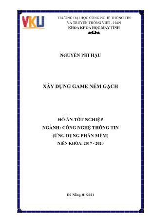 Đồ án Xây dựng game ném gạch