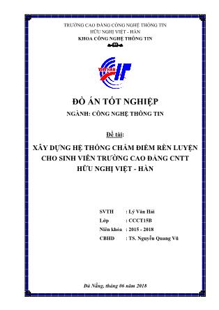 Đồ án Xây dựng hệ thống chấm điểm rèn luyện cho sinh viên trường Cao Đẳng CNTT hữu nghị Việt - Hàn