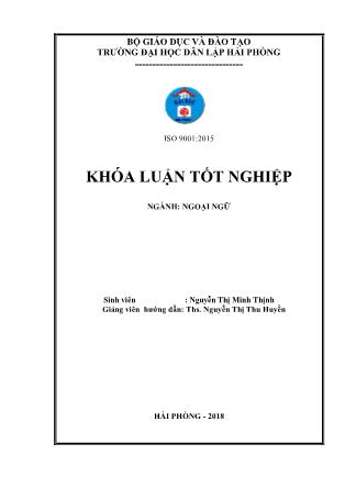 Khóa luận A cross-Culture study on greeting ways of Vietnam and American people