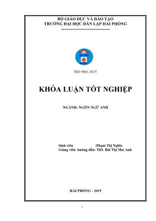 Khóa luận A study of English - Vietnamese translation of journal article abstracts