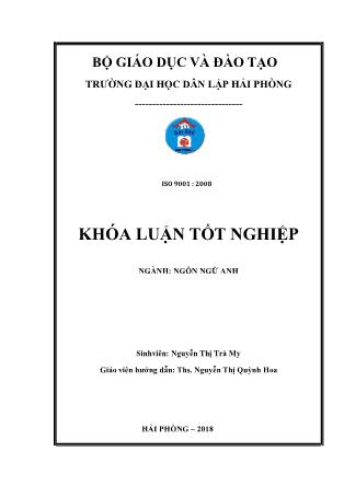 Khóa luận A Study on common pronunciation mistakes of the third year English major students at Hai Phong Private University and some suggested solutions