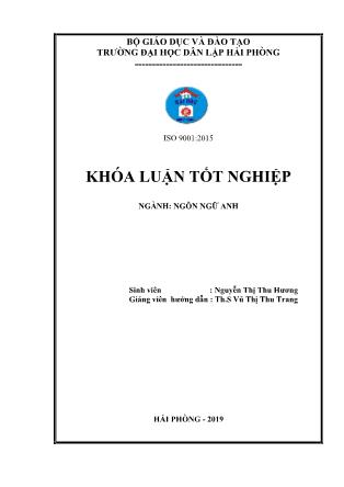 Khóa luận A study on English idioms related to parts of body