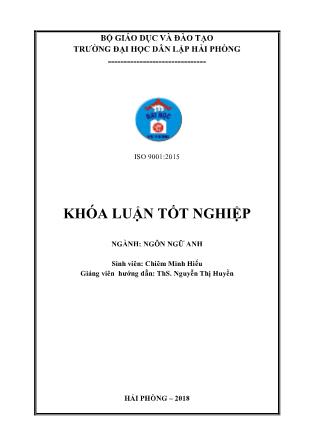 Khóa luận A study on how non-Verbal communication should be used for success in English speaking classes at HPU