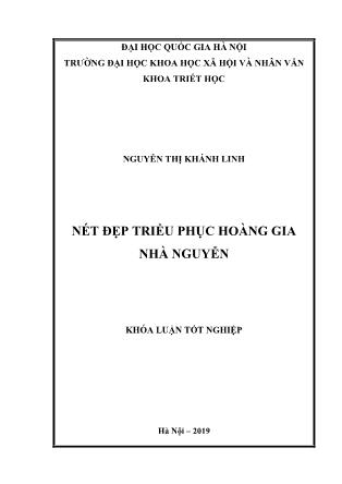 Khóa luận Nét đẹp triều phục hoàng gia nhà Nguyễn