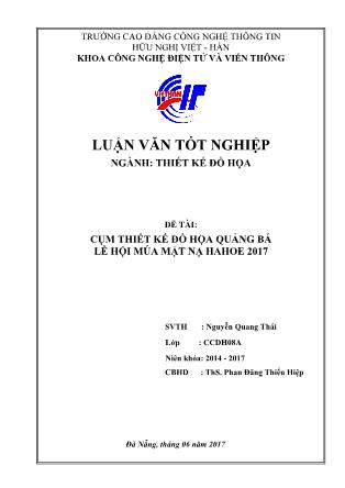 Luận văn Cụm sản phẩm thiết kế đồ họa quảng bá Lễ hội Múa mặt nạ Hahoe 2017