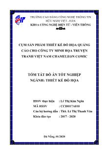 Tóm tắt đồ án Cụm sản phẩm thiết kế đồ họa quảng cáo cho Công ty Minh họa truyện tranh Việt Nam Chameleon Comic