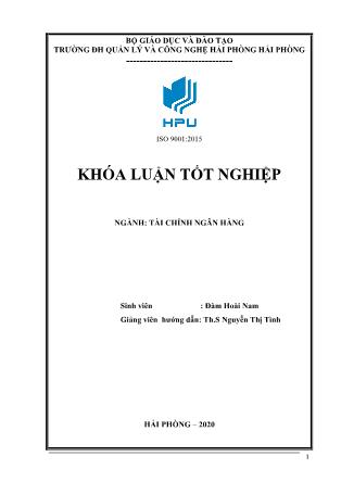 Khóa luận Giải pháp nâng cao chất lượng huy động vốn tại Ngân hàng TMCP Quốc Dân - Chi nhánh Hải An - Hải Phòng