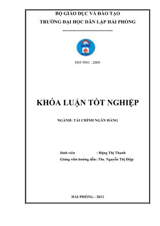 Khóa luận Giải pháp nâng cao hiệu quả hoạt động tín dụng tại ngân hàng Thương mại Cổ phần Công Thương Việt Nam - Chi nhánh Hồng Bàng