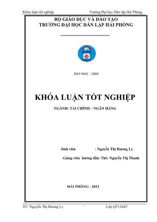 Khóa luận Giải pháp tăng cường công tác huy động vốn tại Ngân hàng Thương mại Cổ phần Bưu điện Liên Việt - Chi nhánh Hải Phòng