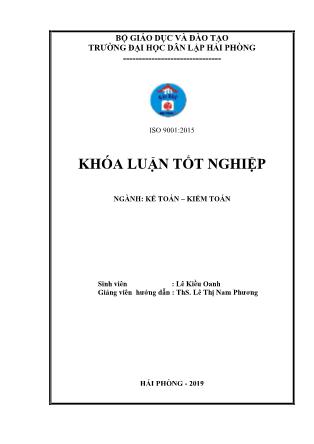 Khóa luận Hoàn thành công tác kế toán tiền lương và các khoản trích theo lương tại chi nhánh công ty Cổ phần Thương mại Bia Sài Gòn Đông Bắc tại Hải Phòng