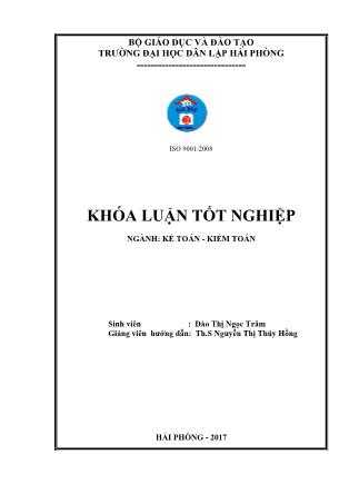 Khóa luận Hoàn thiện công tác kế toán doanh thu, chi phí và xác định kết quả kinh doanh tại Công ty TNHH Hoài Ân