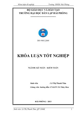 Khóa luận Hoàn thiện công tác kế toán doanh thu, chi phí và xác định kế quả kinh doanh tại Công ty cổ phần truyền thông Đại Dương