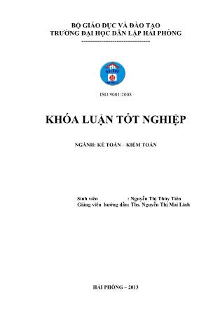 Khóa luận Hoàn thiện công tác kế toán doanh thu, chi phí và xác định kết quả kinh doanh tại Công ty cổ phần Bao Bì Hải Hà