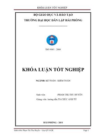 Khóa luận Hoàn thiện công tác kế toán doanh thu, chi phí và xác định kế quả kinh doanh tại Công ty cổ phần truyêng thông Đại Dương