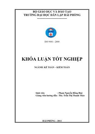 Khóa luận Hoàn thiện công tác kế toán doanh thu, chi phí và xác định kết quả kinh doanh tại Công ty Cổ phần Sản xuất và Kinh doanh Kim khí