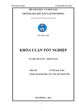 Khóa luận Hoàn thiện công tác kế toán doanh thu, chi phí và xác định kết quả kinh doanh tại công ty TNHH đầu tư thương mại và xuất nhập khẩu Hoàng Sơn