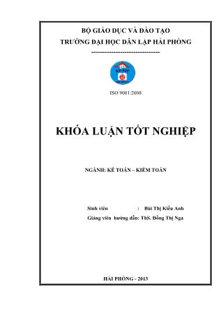 Khóa luận Hoàn thiện công tác kế toán doanh thu, chi phí và xác định kết quả kinh doanh tại công ty TNHH Hoa Đại