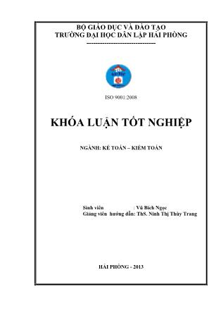 Khóa luận Hoàn thiện công tác kế toán lập và phân tích Báo cáo kết quả kinh doanh tại công ty TNHH Thương mại Tùng Thịnh