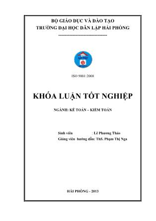 Khóa luận Hoàn thiện công tác kế toán nguyên vật liệu tại Công ty TNHH MTV Xây lắp và Vật liệu Xây dựng V