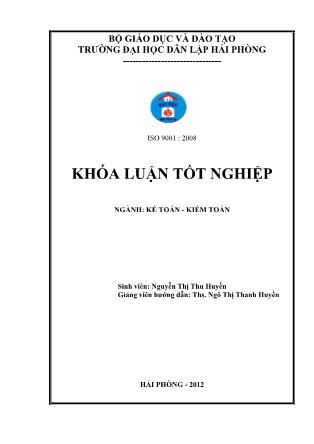 Khóa luận Hoàn thiện công tác kế toán tập hợp chi phí sản xuất và tính giá thành sản phẩm tại Công ty Cổ phần xây dựng thủy lợi Thái Bình