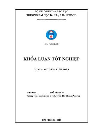 Khóa luận Hoàn thiện công tác kế toán thanh toán với người mua, người bán tại Công ty TNHH TM và Giao nhận Kim Lộ