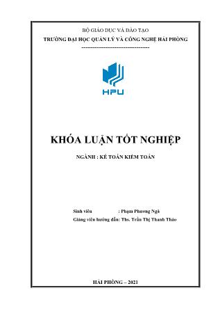 Khóa luận Hoàn thiện công tác kế toán thanh toán với người mua, người bán tại công ty TNHH nông sản Việt Phát