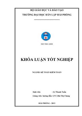 Khóa luận Hoàn thiện công tác kế toán tiền lương và các khoản trích theo lương tại công ty TNHH một thành viên cảng Quảng Ninh