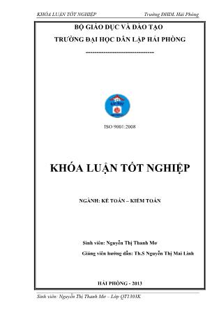 Khóa luận Hoàn thiện công tác kế toán vốn bằng tiền tại Công ty TNHH chế tạo máy EBA