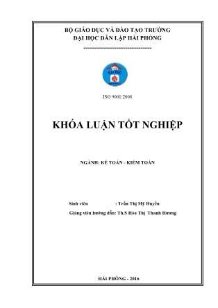 Khóa luận Hoàn thiện công tác lập và phân tích Bảng cân đối kế toán tại công ty TNHH Thương mại và Vận tải Tùng Phương