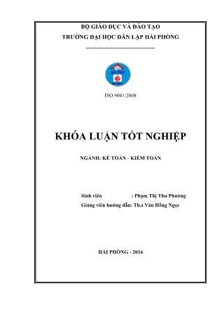 Khóa luận Hoàn thiện công tác lập và phân tích Bảng cân đối kế toán tại Công ty TNHH Thương mại Phương Lộc Phát