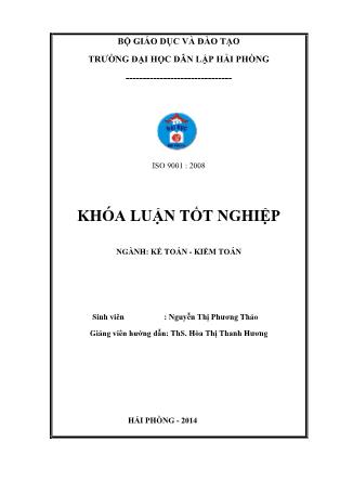 Khóa luận Hoàn thiện công tác lập và phân tích Bảng cân đối kế toán tại Công ty Cổ phần Vận tải biển Hoàng Anh