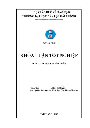 Khóa luận Hoàn thiện công tác lập và phân tích bảng cân đối kế toán tại Công ty Cổ phần Công nghiệp Tàu thủy Đông Á