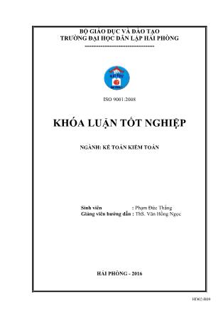 Khóa luận Hoàn thiện công tác lập và phân tích bảng cân đối kế toán tại công ty TNHH phát triển công nghệ hệ thống