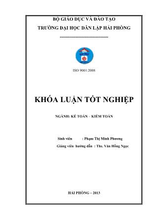 Khóa luận Hoàn thiện công tác tổ chức lập và phân tích bảng cân đối kế toán tại công ty Cổ phần Mỹ Hảo