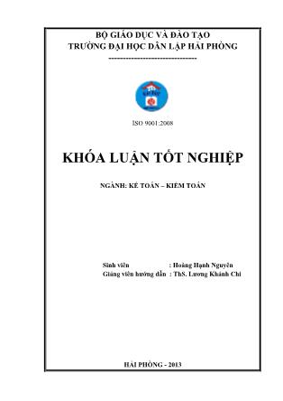 Khóa luận Hoàn thiện tổ chức công tác kế toán chi phí, doanh thu và xác định kết quả kinh doanh tại Công ty TNHH Thương mại Dịch vụ Vận tải Xuân Điền