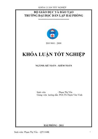 Khóa luận Hoàn thiện tổ chức công tác kế toán doanh thu, chi phí và xác định kết quả kinh doanh