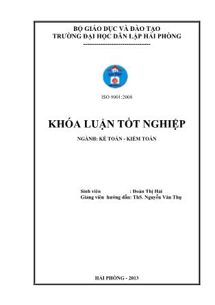 Khóa luận Hoàn thiện tổ chức công tác kế toán doanh thu, chi phí và xác định kết quả kinh doanh tại Công ty Cổ phần Thương mại và Dịch vụ Sơn Bình