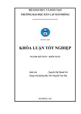 Khóa luận Hoàn thiện tổ chức công tác kế toán doanh thu, chi phí và xác định kết quả kinh doanh tại công ty Cổ Phần thủy sản Đại Yên