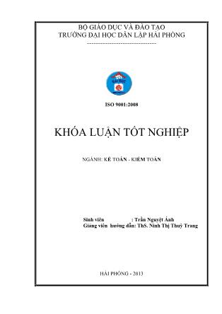 Khóa luận Hoàn thiện tổ chức công tác kế toán doanh thu, chi phí và xác định kết quả kinh doanh tại Công ty cổ phần xây dựng số 12